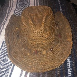 Nine West straw cowboy hat